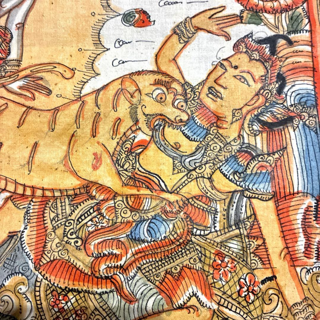 インテリア バリ絵画 カマサン画 旧王宮の宮廷芸術 神話 マハーバーラタ