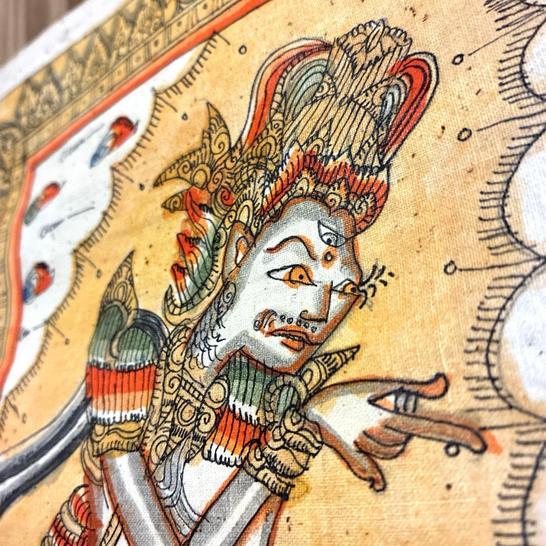 インテリア バリ絵画 カマサン画 旧王宮の宮廷芸術 神話 マハーバーラタ