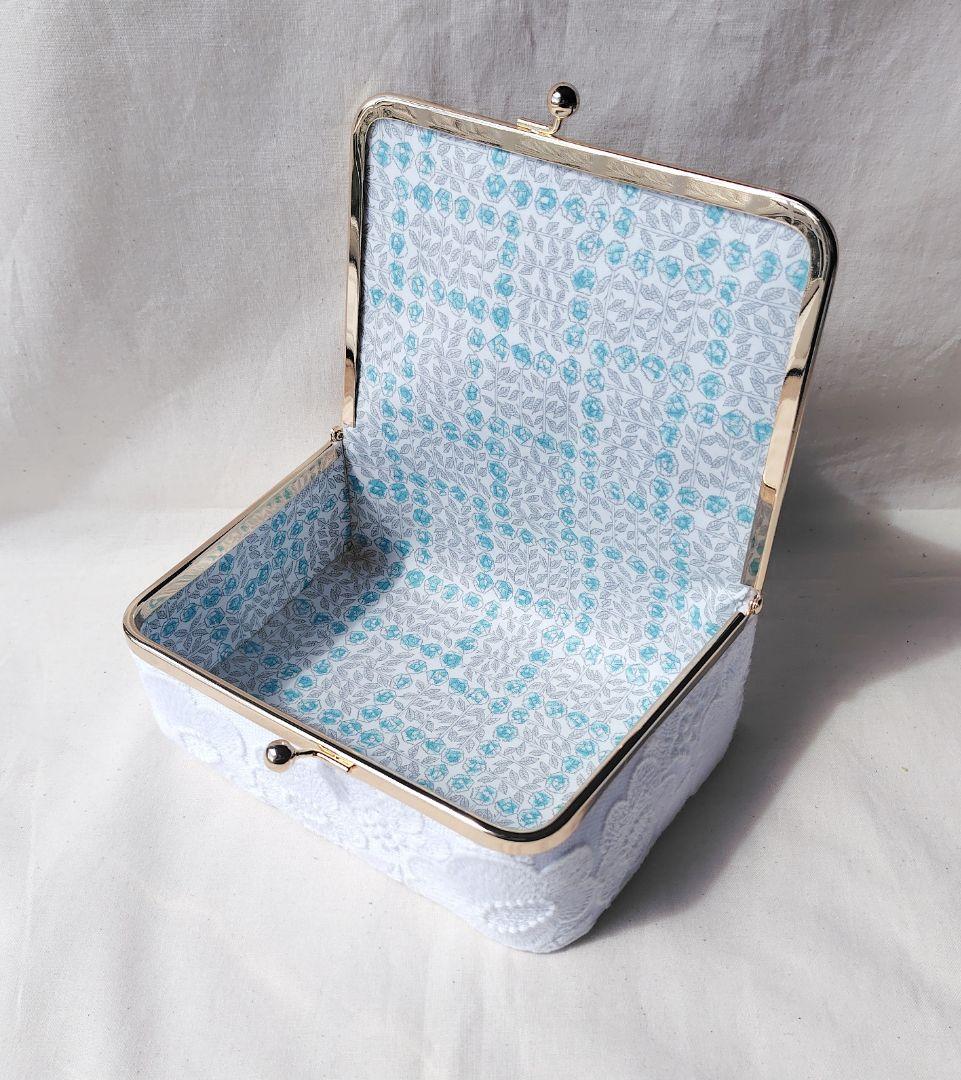 ミナペルホネン smile flower③（blue）ボックスがま口