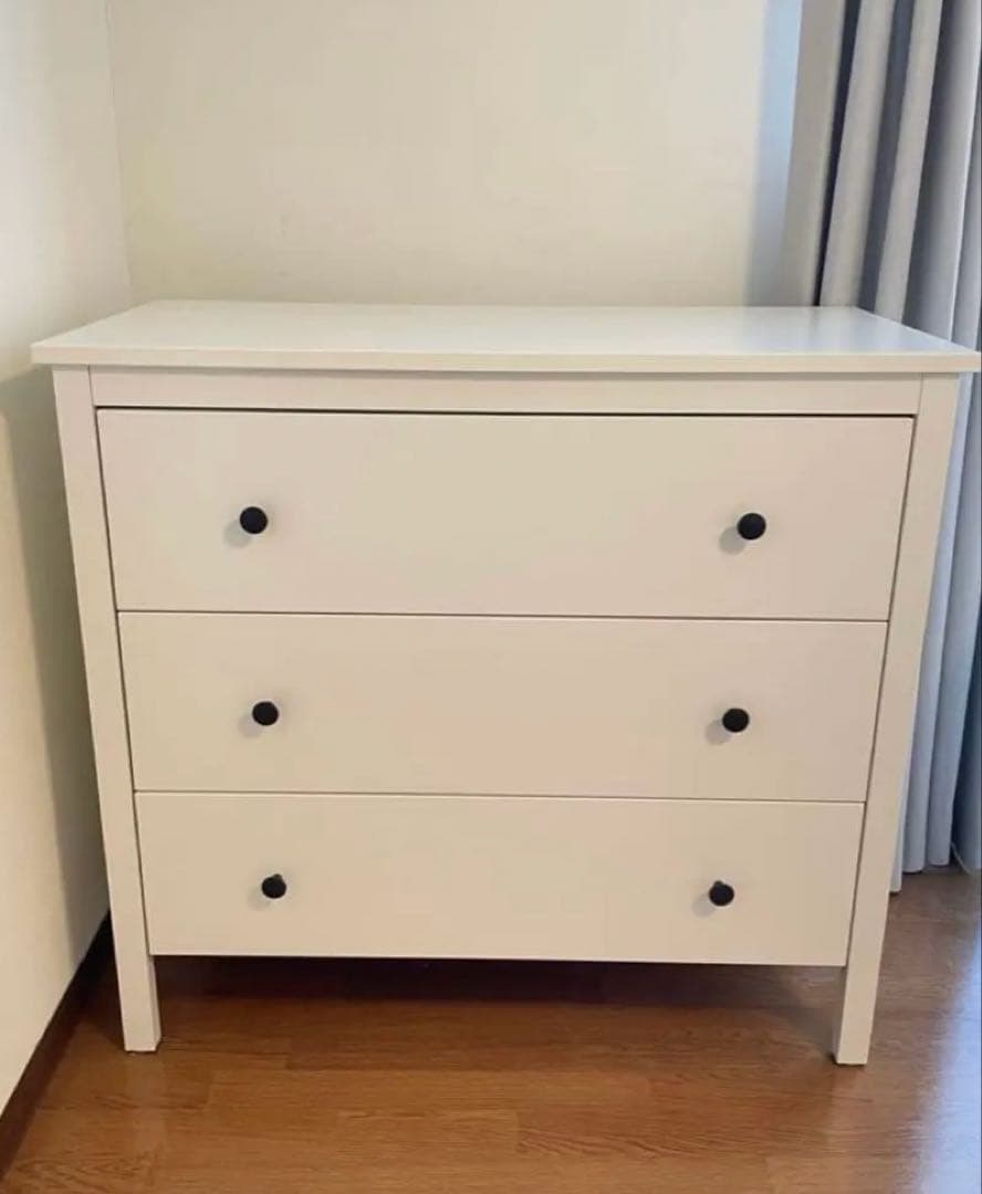 廃盤超美品　IKEA コッパン KOPPANG 3段チェスト　木製　ホワイト