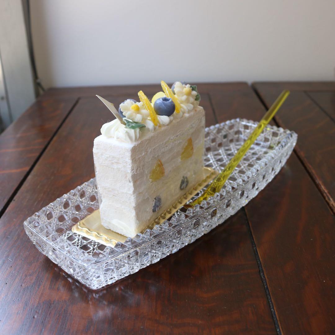 和硝子 籠目突出し皿　和ガラス　長皿　6セット（アンティーク古道具蚤の市骨董