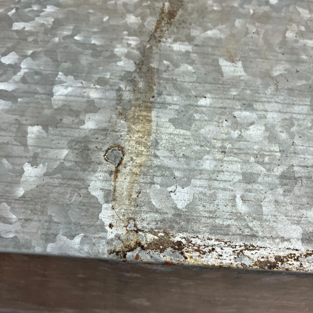 ②トタン 収納ボックス ブリキ 蓋付き 衣装ケース レトロ アンティーク 骨董