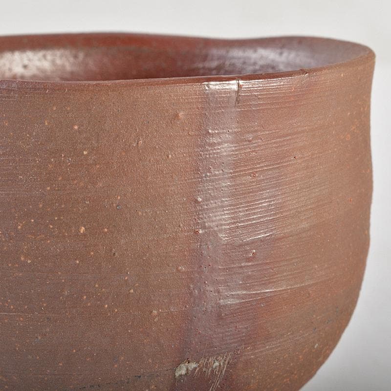 備前焼　人間国宝　藤原雄作　ぐい呑　共布共箱　V　R7001