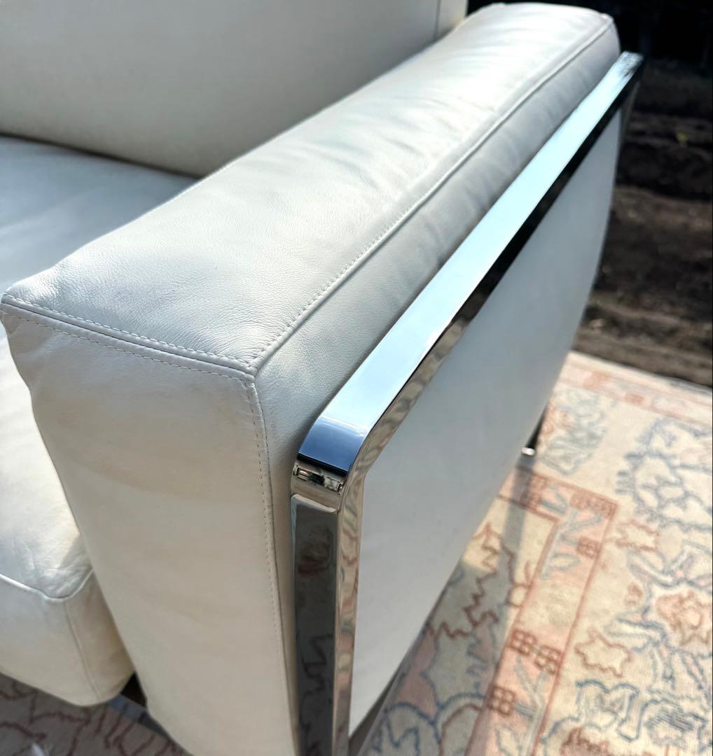 美品 IDC大塚家具 本革 erba 80万円 2人掛ソファ 奥山清行