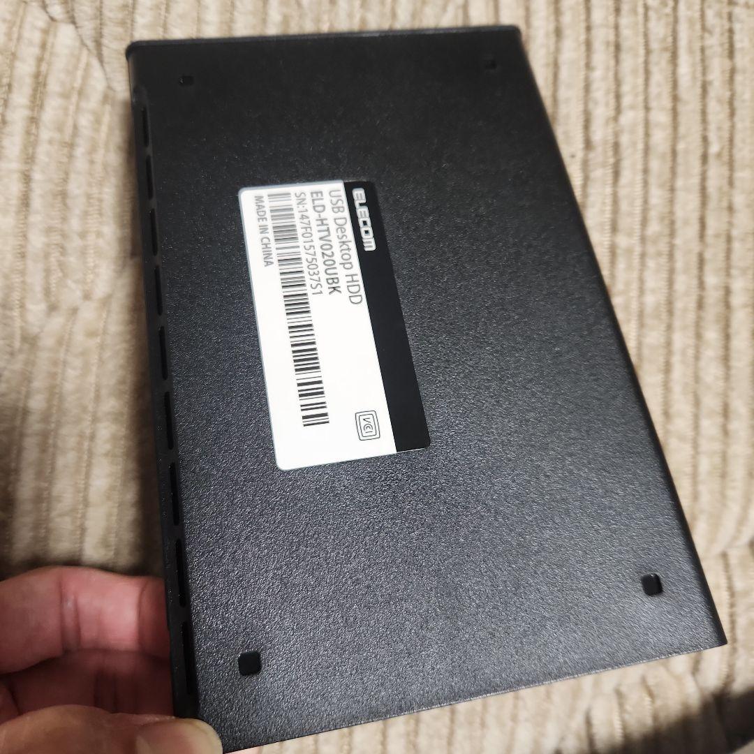 ELECOM 2.0TB 外付けハードディスク ELD-HTV020UBK