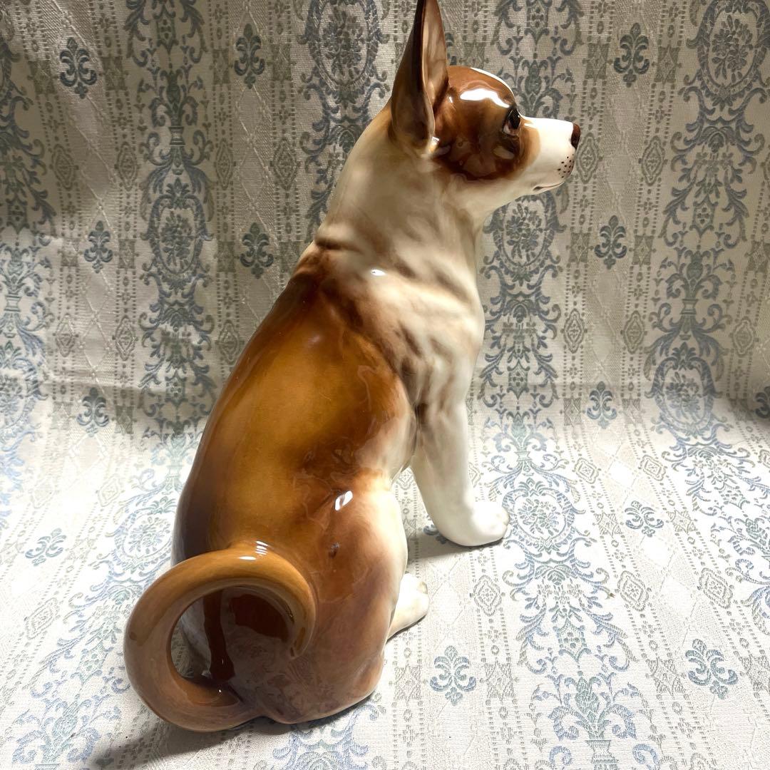 チワワ 陶器製 フィギュア（置物） 犬のオブジェ ヨーロピアン 雑貨 ★美品