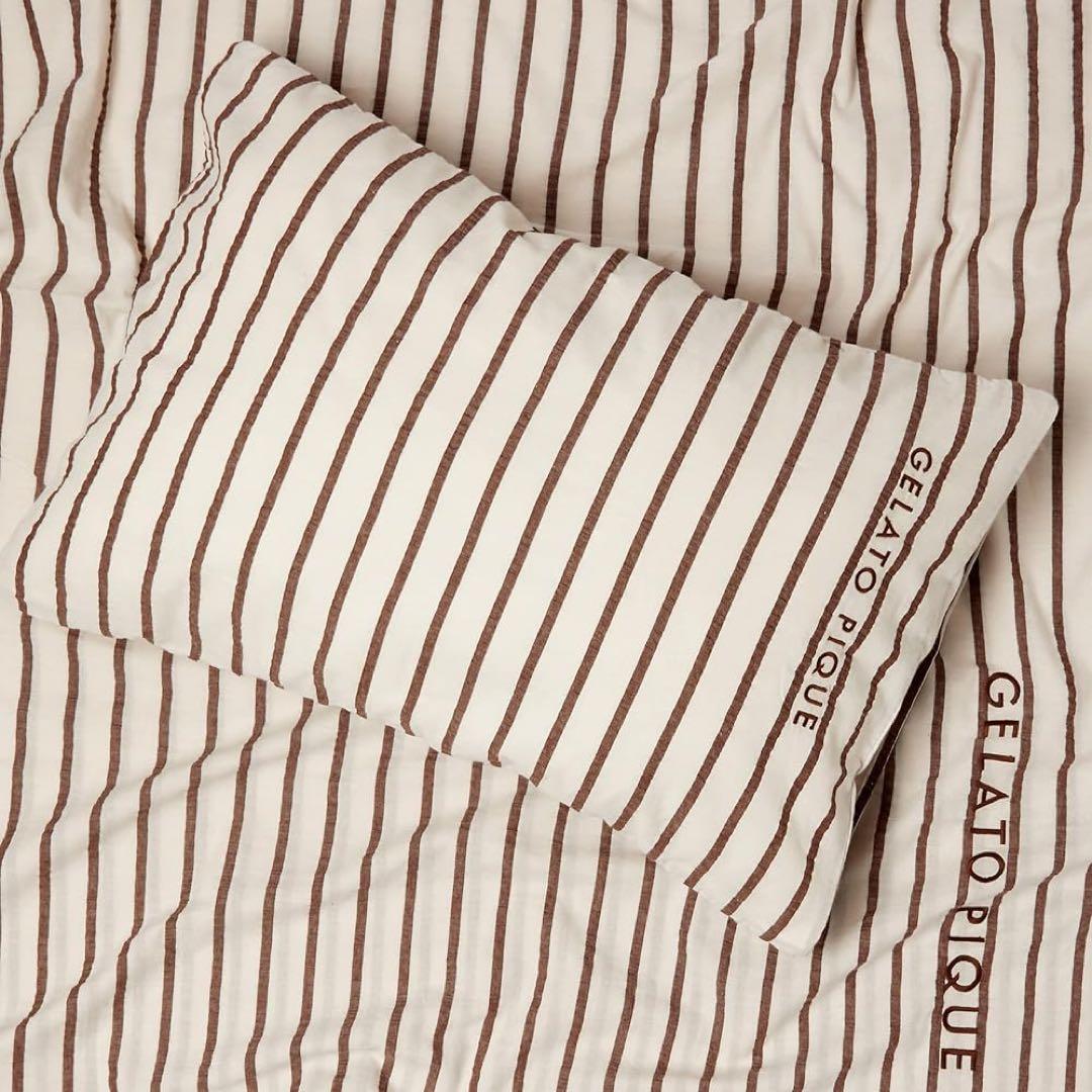 【専用ジェラートピケ】sleep ストライプ柄サッカー３点セット ダブル