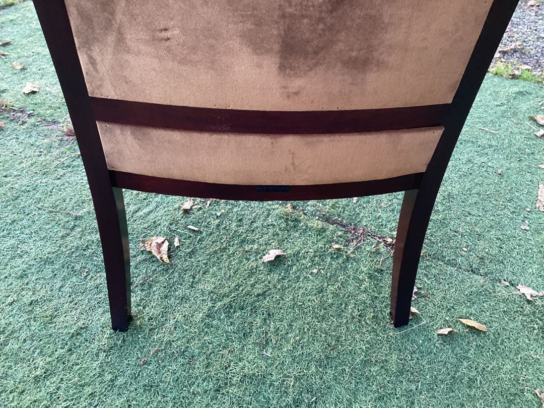 1人掛けソファ　アームチェア　ベロア調　椅子　ソファ