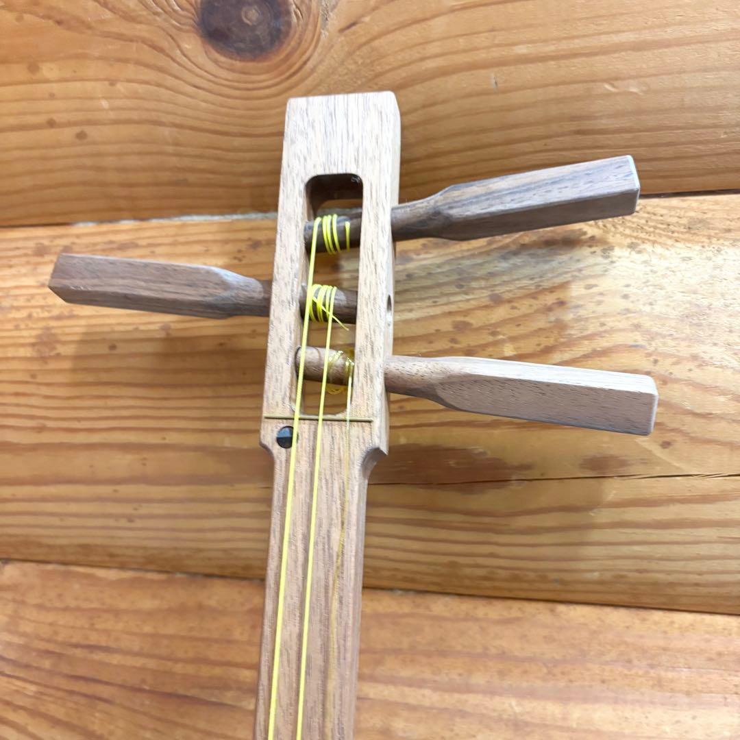 【美品】しゃみせん楽家 富山楽家 SHABO シャボ 稽古用 三味線 中細棹