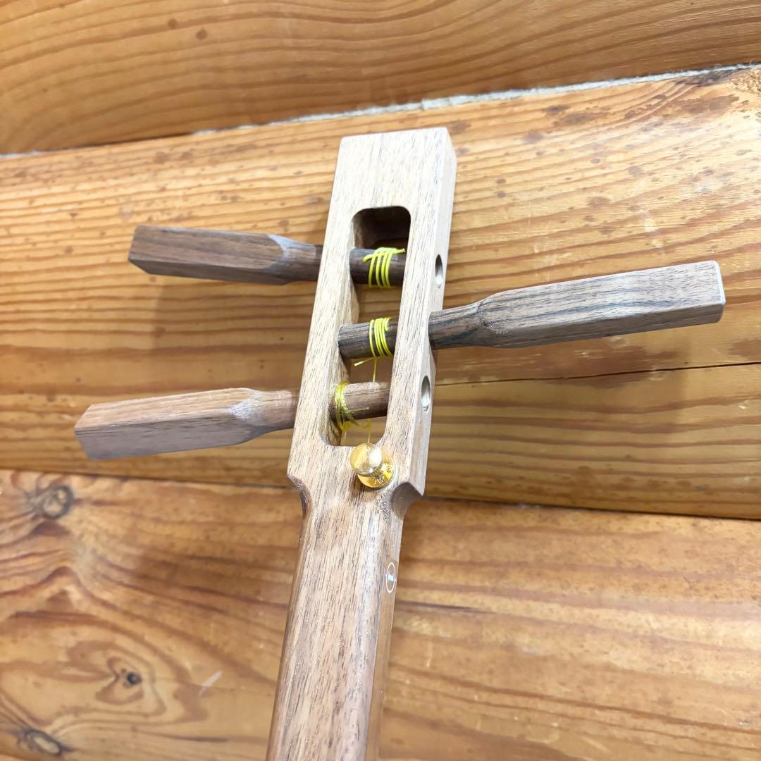 【美品】しゃみせん楽家 富山楽家 SHABO シャボ 稽古用 三味線 中細棹