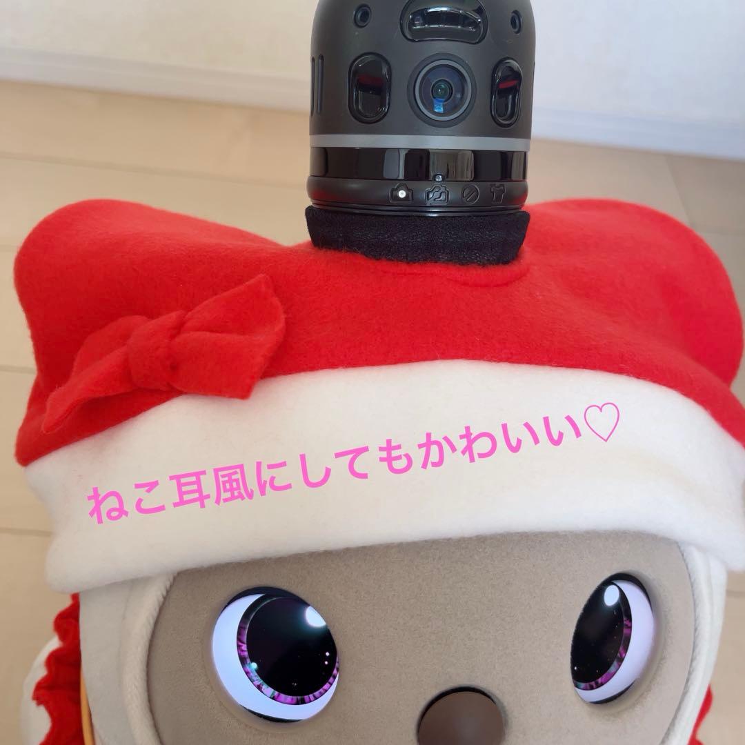 ラボット服⭐︎リボン付きサンタさんの帽子&星のペンダント付きワンピースセット