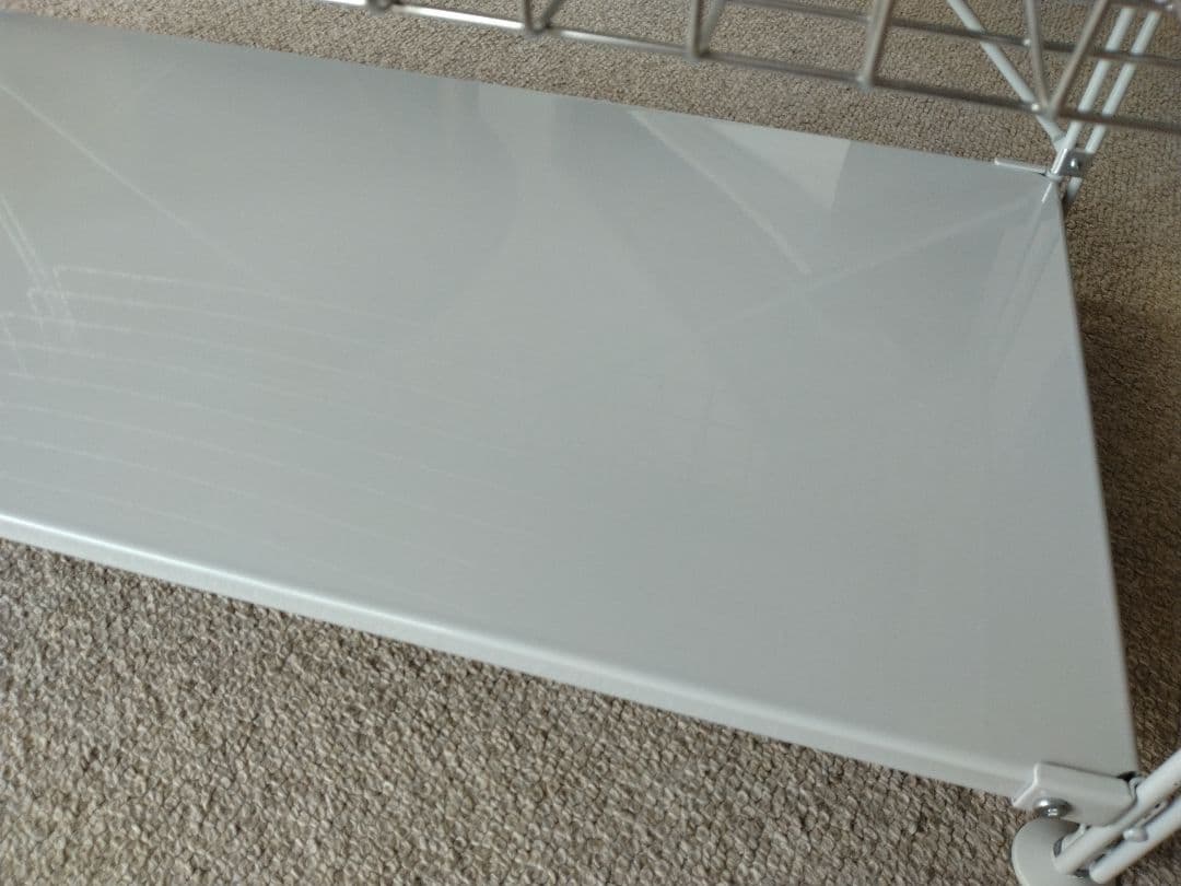 【美品】MUJI無印良品 スチールユニットシェルフ小ワイド86cmバスケット×2