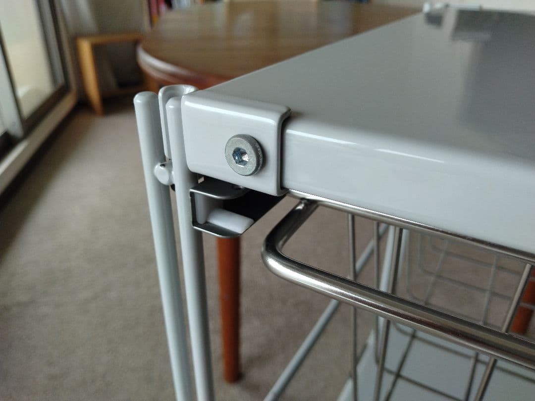 【美品】MUJI無印良品 スチールユニットシェルフ小ワイド86cmバスケット×2