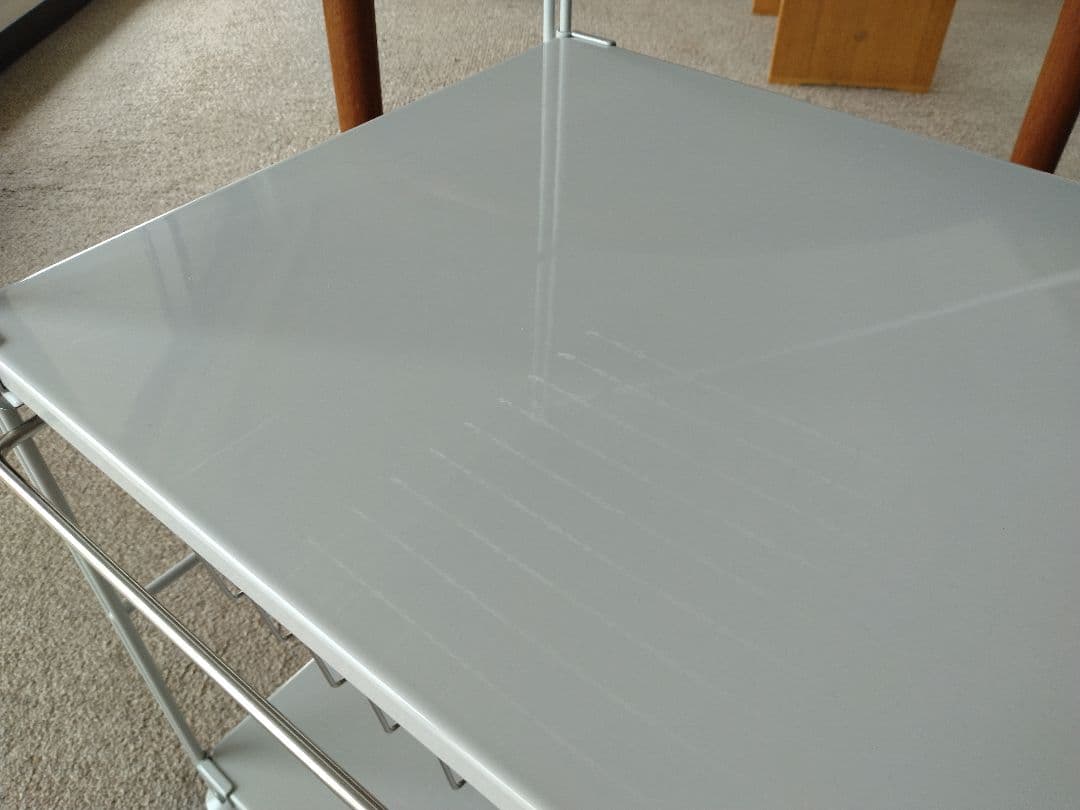 【美品】MUJI無印良品 スチールユニットシェルフ小ワイド86cmバスケット×2