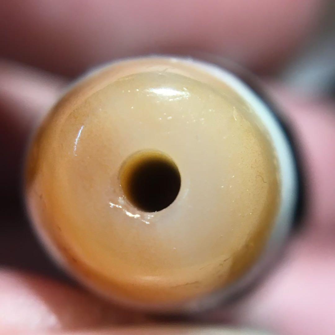 極上手作五眼天珠 希少 天珠 瑪瑙 茶 ビーズ 開運 魔除け 根付