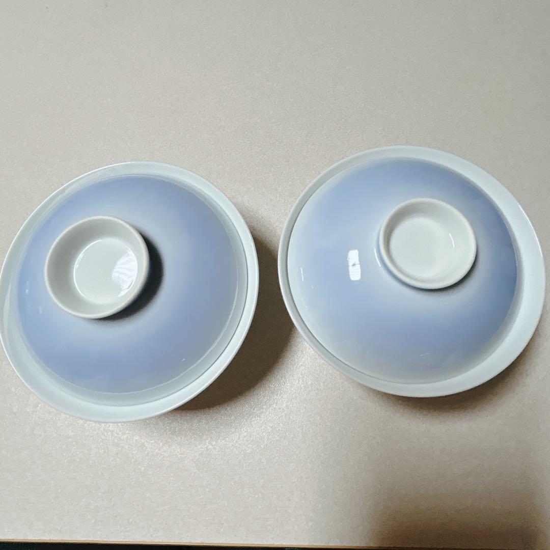 深川製磁 新春御題 風 組湯呑み 組飯椀