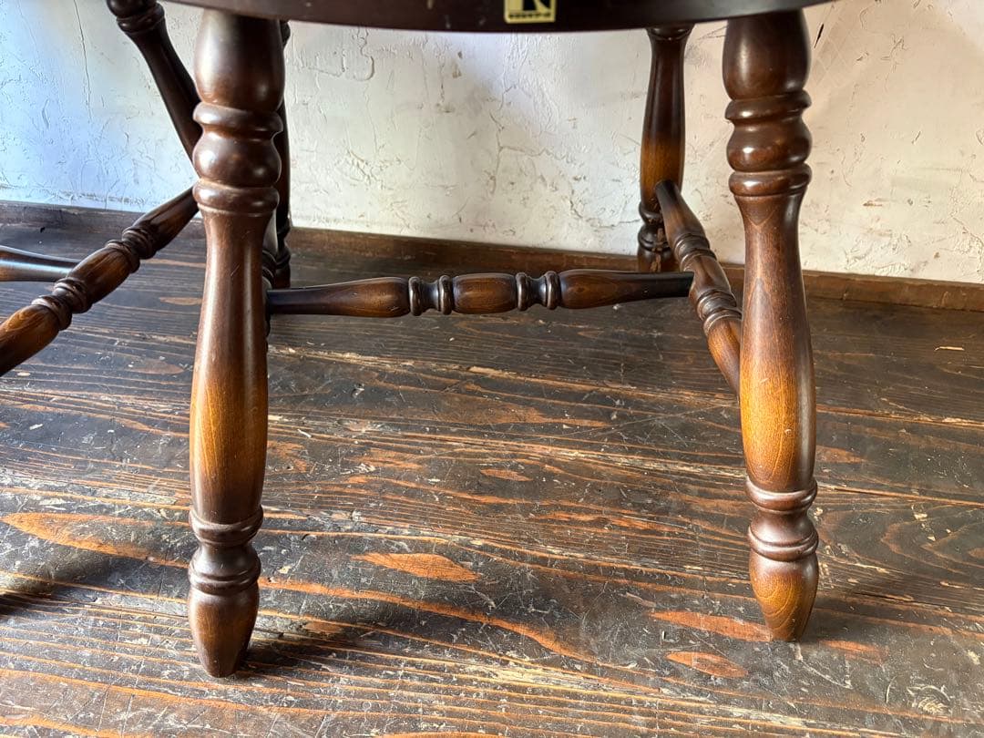 キツツキ　木製スピンドルバックチェア 2脚セット