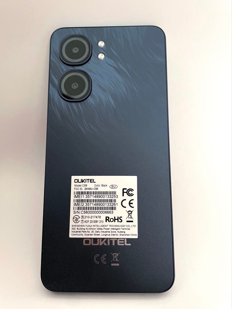 OUKITEL C58 ブラック 本体