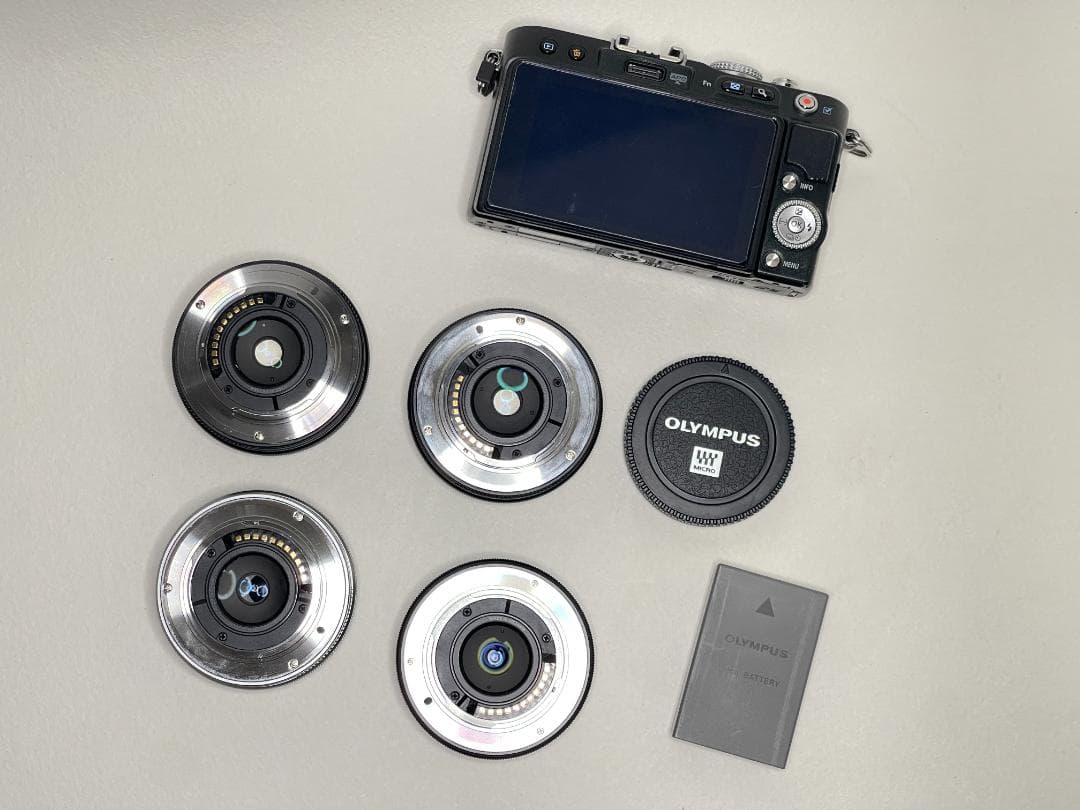 OLYMPUS PEN Lite E-PL3 ブラック ＋ レンズ×4 セット
