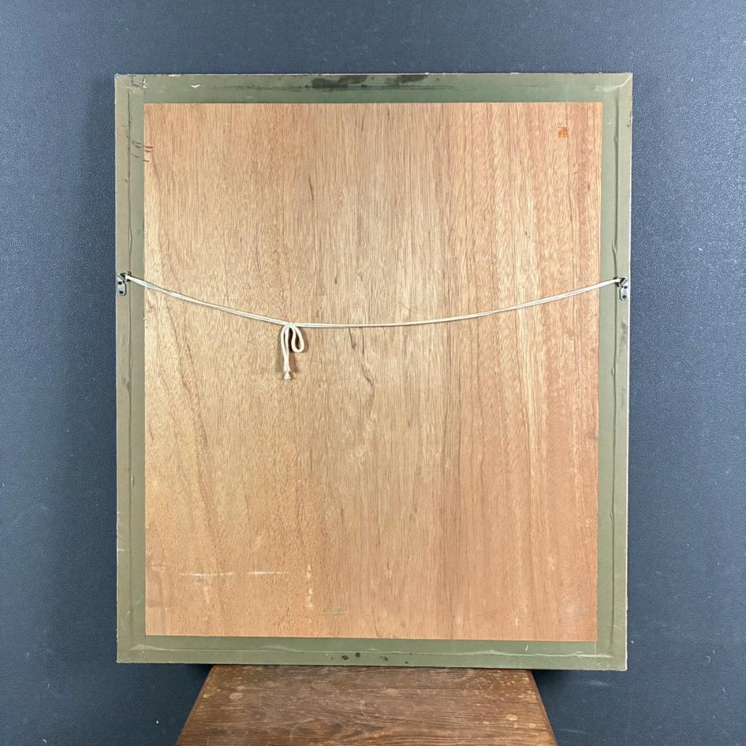 アンドレ・ブーリエ「ブルーの屋根」リトグラフ 直筆サイン入 点描画