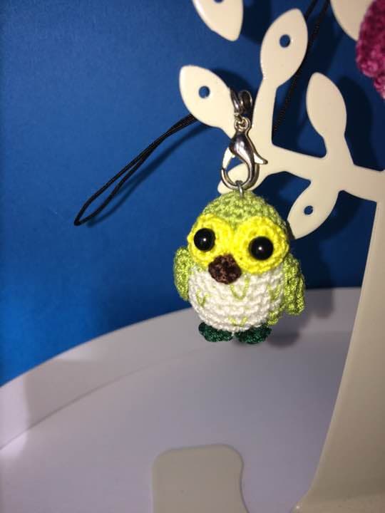 福を呼ぶ♡ミニミニふくろう　黄緑♪