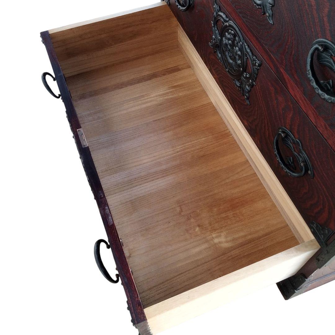 岩谷堂箪笥　南部鉄器　欅　漆塗り　チェスト　伝統工芸　整理箪笥　6段