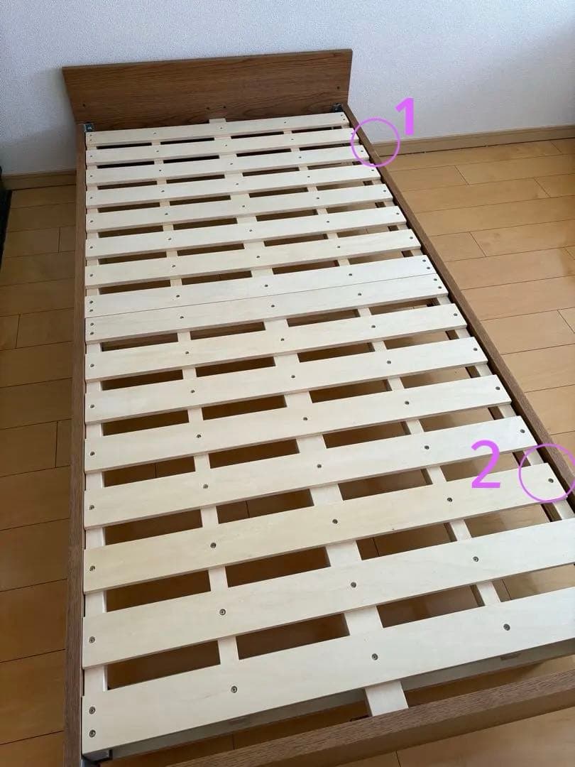 unicoADDAYベッドフレーム（シングル）ロータイプマットレス付