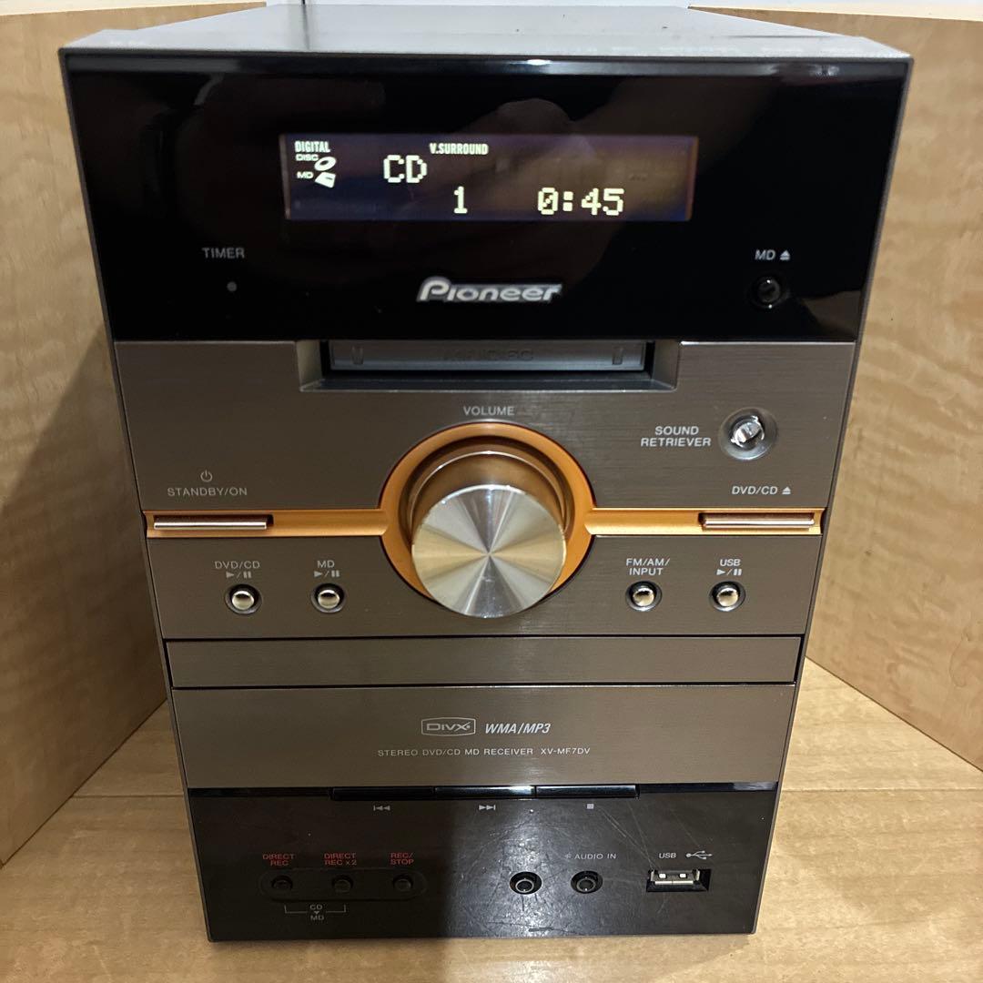 パイオニア　DVD MD CDミニコンポXV-MF7DV かなり希少なミニコンポ