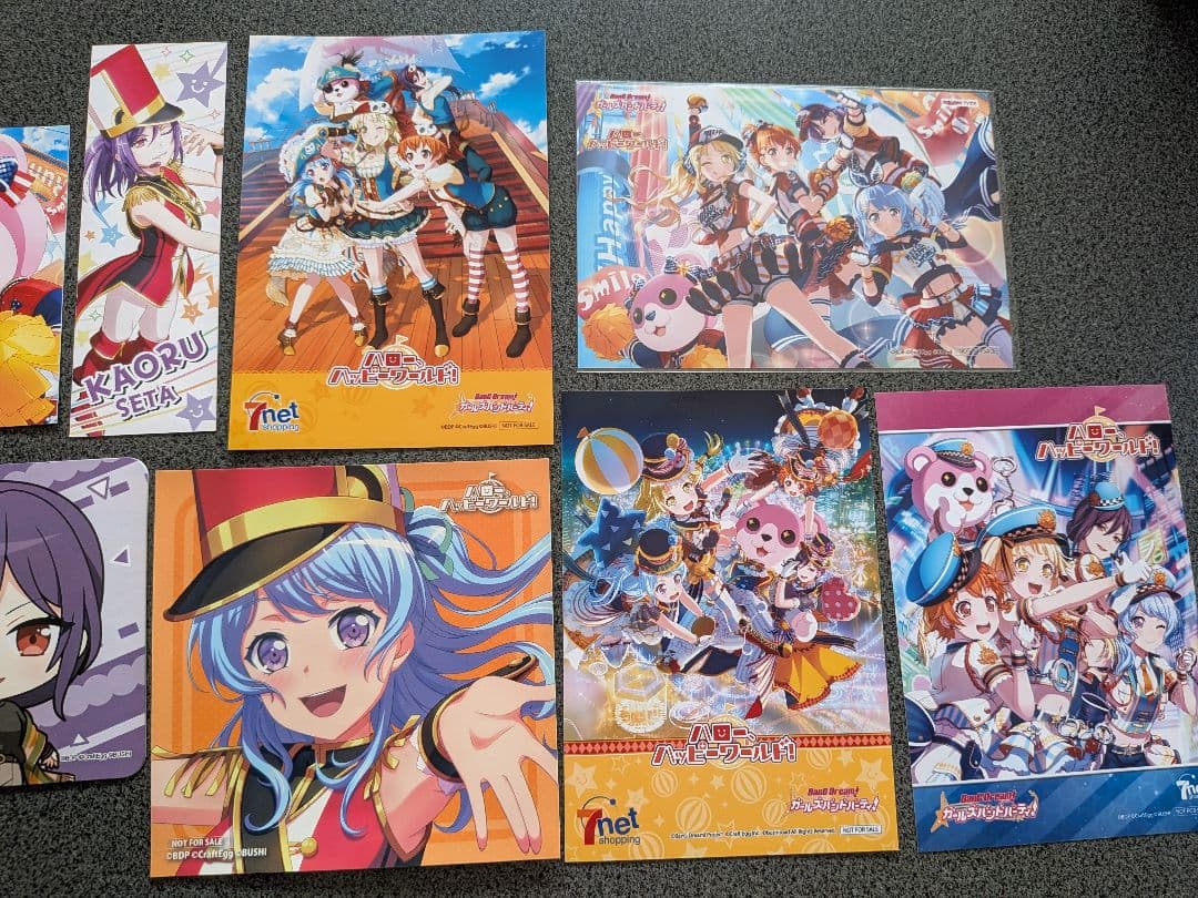 バンドリ ハロハピ キャラクターカード ステッカー ブロマイド