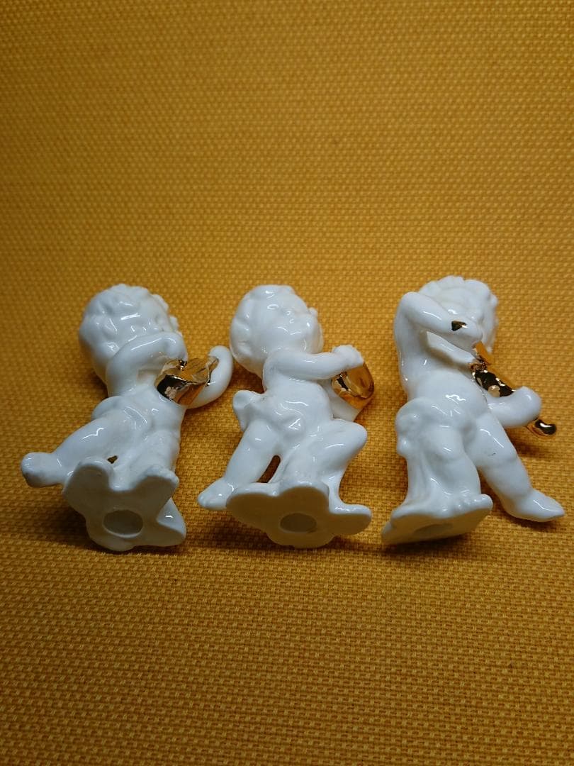 人形　天使　音楽隊　陶器　オブジェ　置物　インテリア　工芸品　美術品　A3076