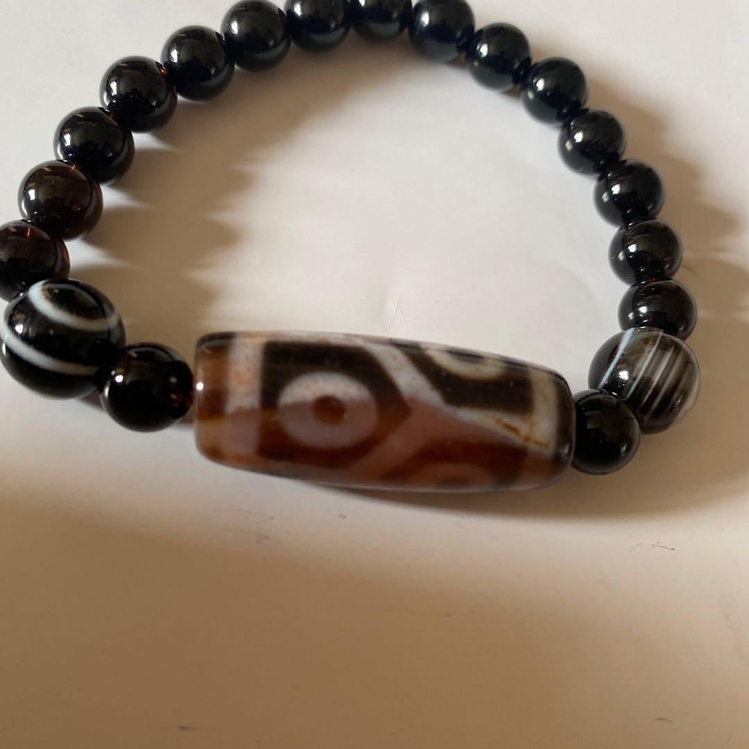 紅朱砂老礦亀甲六眼天珠