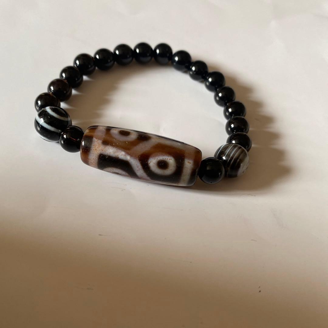 紅朱砂老礦亀甲六眼天珠