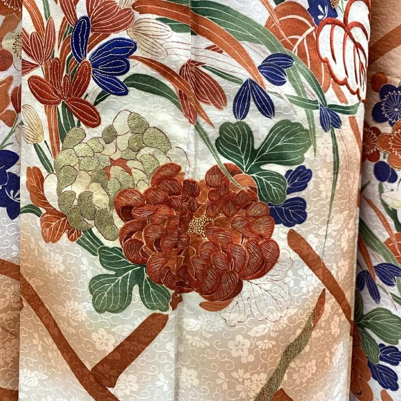 406aj4■ハーフ成人式 十三参り ジュニアアンティーク振袖&袋帯■