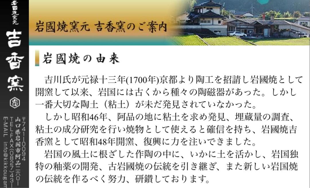 岩国焼 山田 象陶 吉香窯 花瓶