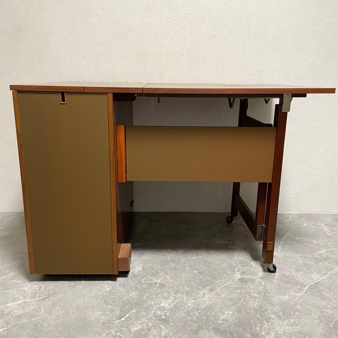 ジャノメ ハンディーキャスターデラックスCB ミシン 収納テーブル　スツール付