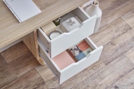 引き出し付デスク 幅100cm テーブル パソコン ドレッサー 学習机 机