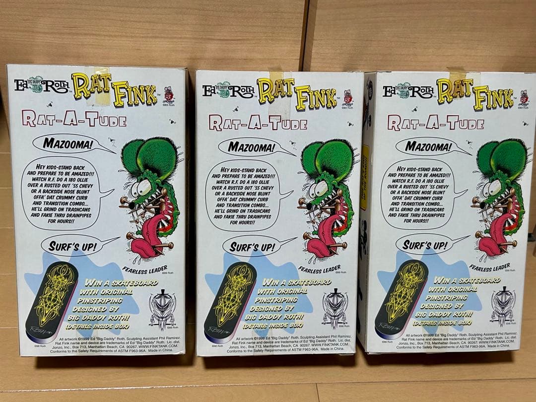 RAT FINK ラットフィンク　ボックスフィギュア 3体セット　未使用品