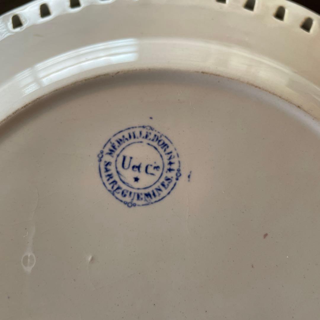 サルグミンヌ　パニエ　デザート皿　フランスアンティーク皿