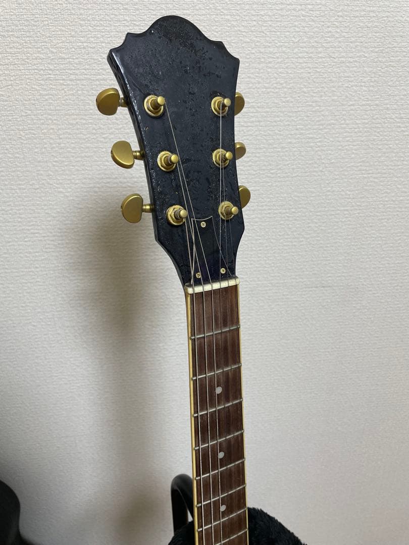 セミアコ エレキギター グラデーションブラックグリーン