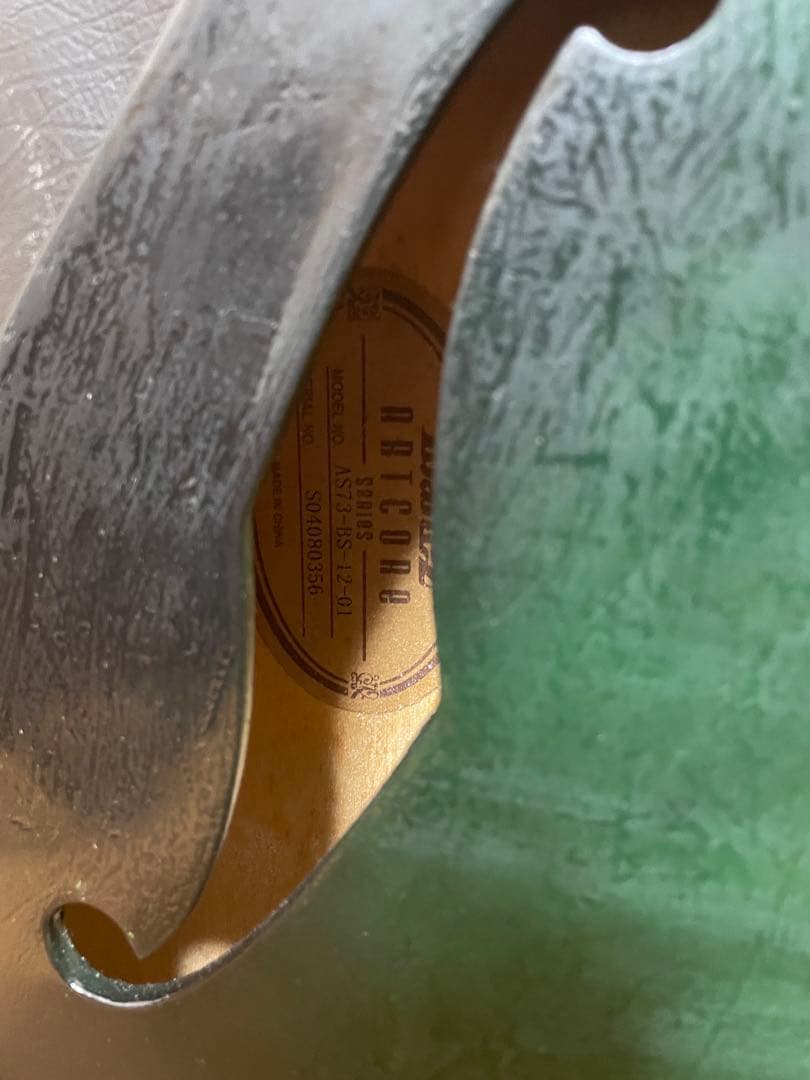 セミアコ エレキギター グラデーションブラックグリーン