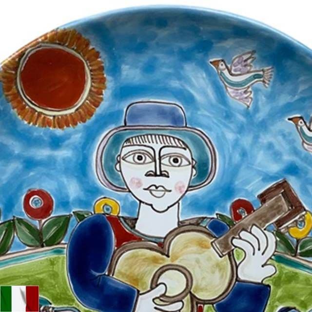 絵皿 飾り皿 壁掛け スザンナデシモーネ イタリア