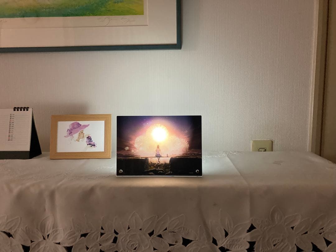 モカ展グッズ　アクリルプレート『となりまちのはなび』A5版