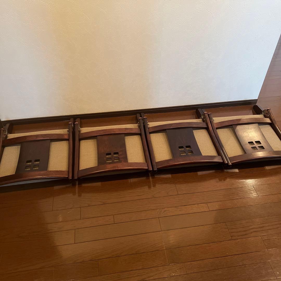 HIKARI 光製作所 木製座椅子　高級座椅子　四脚 セット
