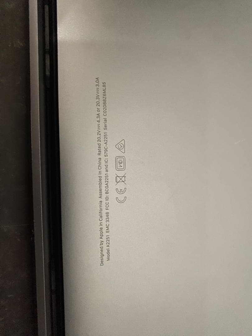 ポ*ウ様 MacBook Pro A2251 13インチ 故障品 ジャンク 部品