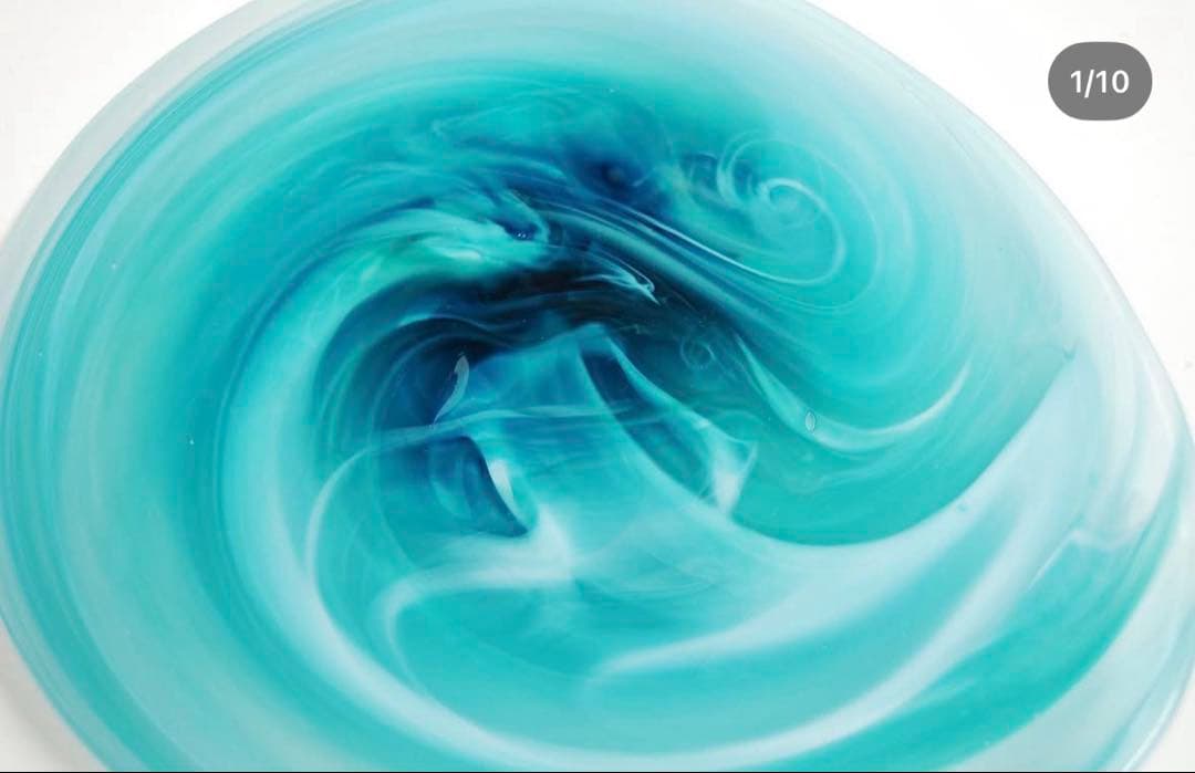 Shinjukukana【新品未使用】中野由紀子 渦 blue プレート