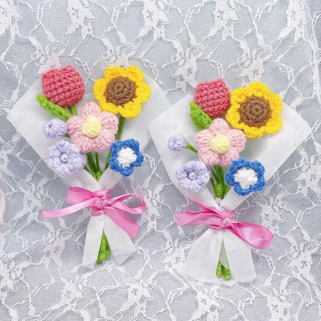 枯れない花・編み物