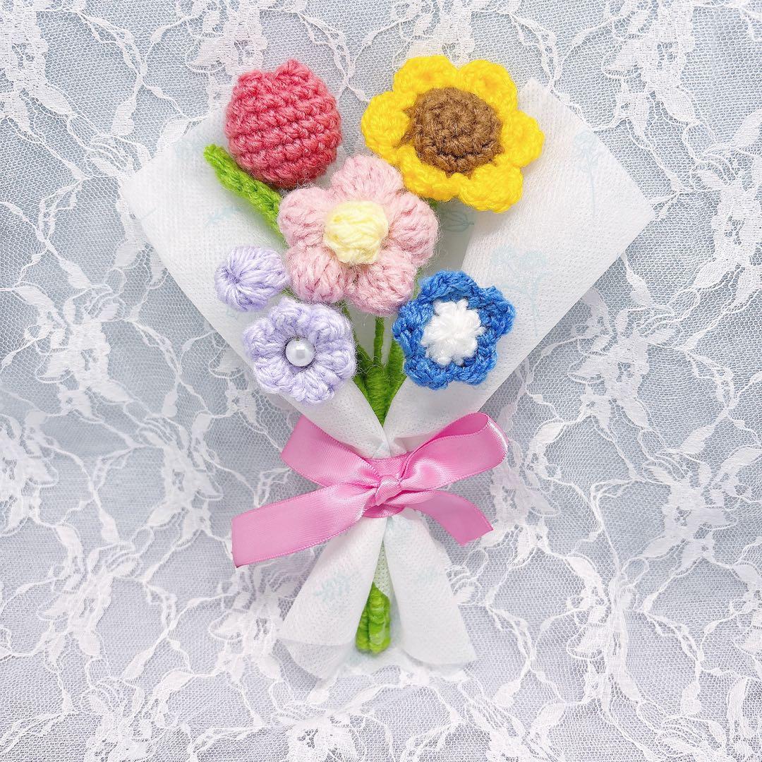 枯れない花・編み物