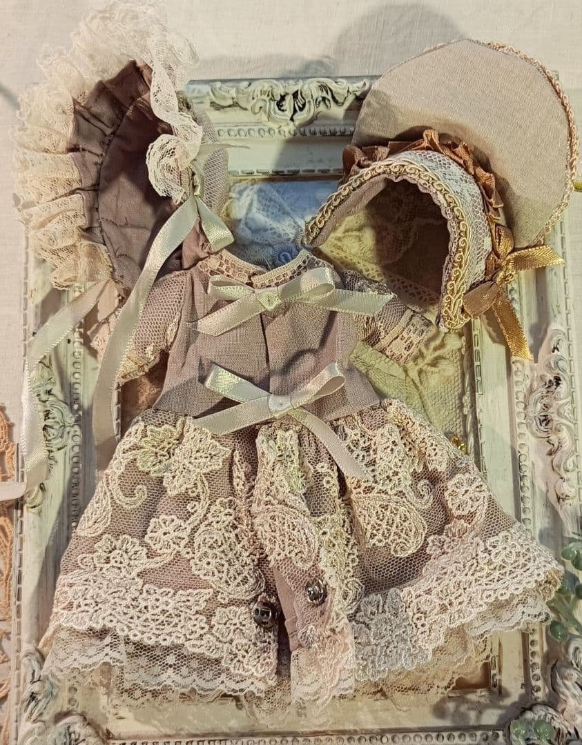 Handmade　ビスクドール　アウトフィット　ミニョネット　約18cm前後用