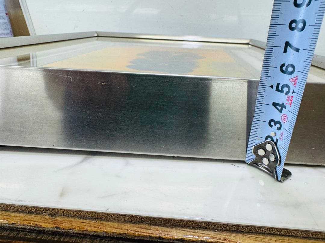 抽象画 パンジー オレンジ 青