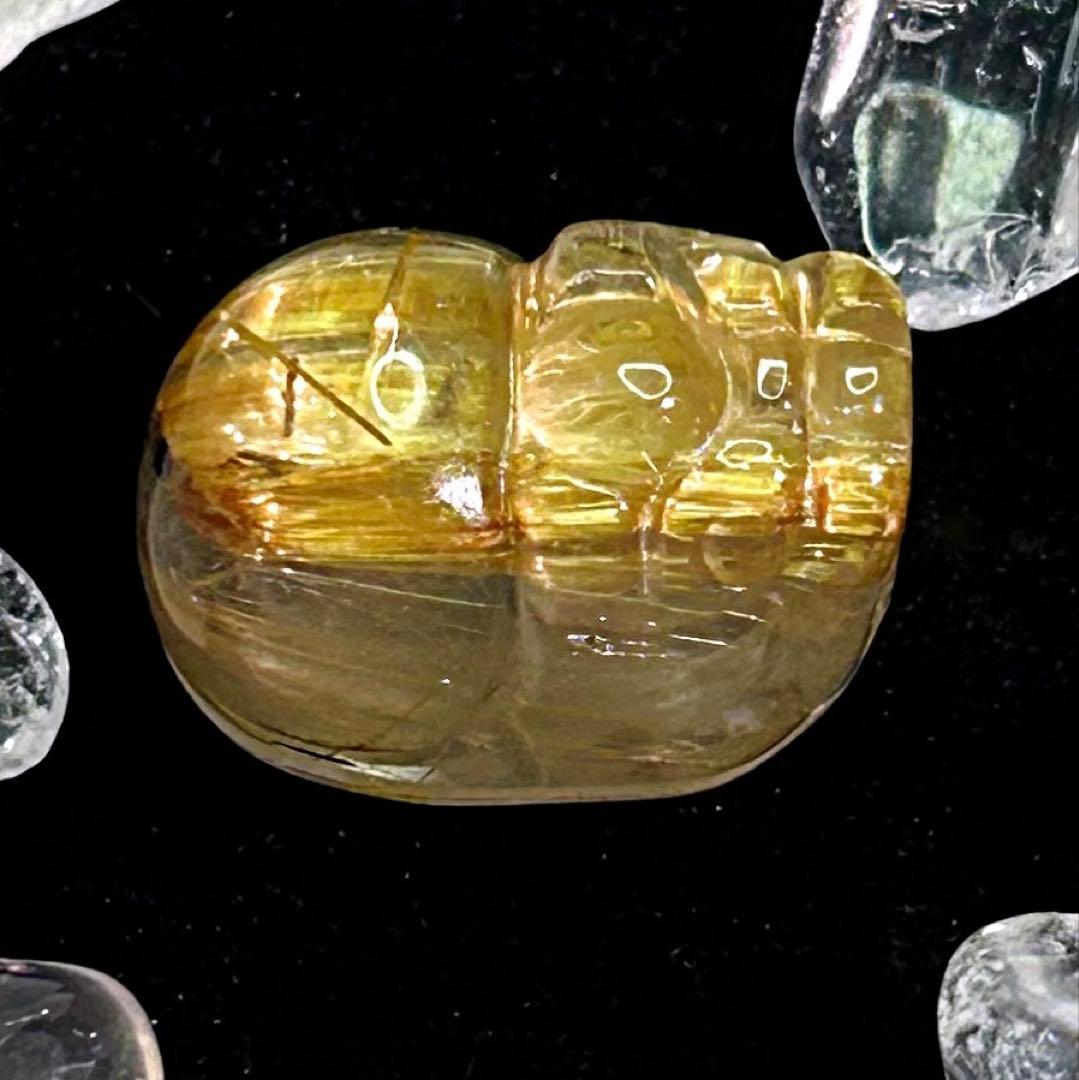 最高級 ハイレベル タイチンルチル 貔貅 ひきゅう ルチルクォーツ ルチル